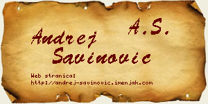 Andrej Savinović vizit kartica